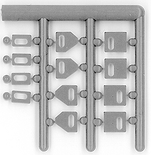 Hi-Tech Details #6033 GE Liftlugs - Pilotbeam Mount HO Scale
