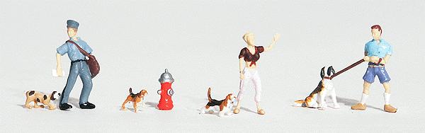 Woodland Scenics 1827  People and Pets / Dogs - Scenic Accents pkg(6) HO Scale 