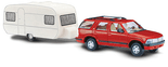 Busch #46492 1997 Chevrolet S-10 Blazer w/Camper (red)