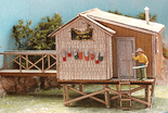 Bar Mills 662 HO Scale Fishing Shack At Cozy Cove Laser Cut Structure Kit