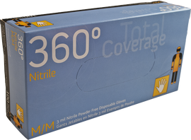 Watson 360° Total Coverage 2222PF - 360 Degree Powder Free 3 MIL Nitrile (10X100) - Large