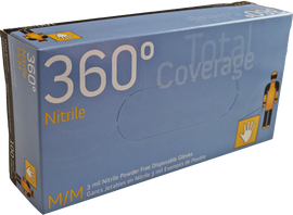 Watson 360° Total Coverage 2222PF - 360 Degree Powder Free 3 MIL Nitrile (10X100) - Small