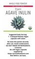 Blue Agave Inulin powder contained in 30 x  Vegan Delayed Release Capsules. Grown in Mexico to Certified Organic standards.