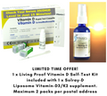1 x SOLRAY-D Vitamin D-3 + K2 Liposome Spray Includes 1 x Test Kit