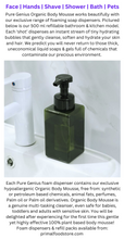 The perfect kitchen and bathroom partner that ensures a safe and effective skin cleansing experience - always ready to please! Because foam soap is far more economical to use compared to thick liquid soap, our refillable 500 ml dispenser will last on average three-times longer than three standard size, single-use/disposable liquid soap bottles.