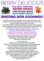 Berry Delicious: 200 grams micronised freeze-dried, enzyme active Aronia & Seabuckthorn berries plus Blue Agave Inulin.