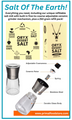 Our unique Salt Of The Earth bundle includes a glass & stainless steel adjustable ceramic grinder plus a FREE 250 gram refill.