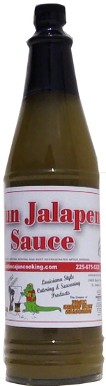 Shake it, spread it, and enjoy a great Cajun Jalapeno Sauce on all your meals.