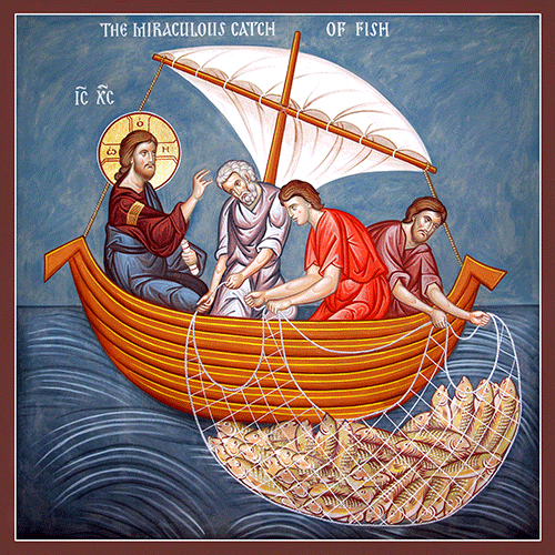 Miraculous Catch Of Fish, Large Icon - Ancient Faith Store