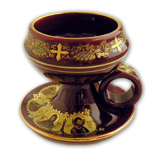 Ceramic incense burner (red) - Ancient Faith Store