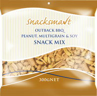 1 x 300g Snacksmart Outback BBQ Peanut, Multigrain & Soy Snack Mix