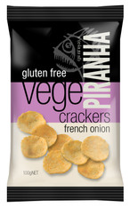 Vege Crackers Gluten Free
Flavour:  French Onion