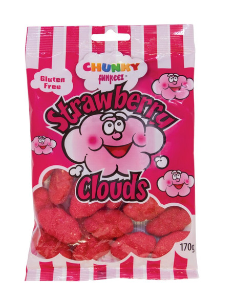 Strawberry Clouds - Chunky Funkeez. 12 x 170g Gluten Free. Box