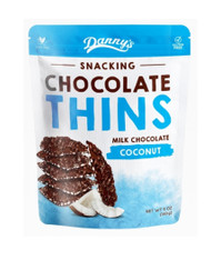 1 x 140g Dannys Thins Milk Chocolate Coconut and Sea Salt. Australian Made.
Allergens: Soy, Milk.
May Contain Traces of Peanuts, Tree Nuts.