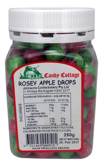 Cottage Candy Jar Rosy Apple 250g x 1