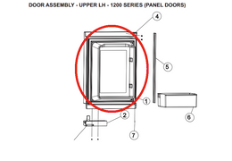 Norcold Upper Left Hand Door 627961 (fits the 1200 model) - panel type door