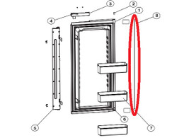 Norcold Lower Door Panel Retainer 623167 (fits 1200 models with panel type doors)