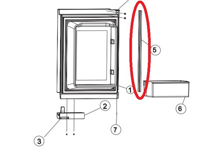 Norcold Upper Door Panel Retainer 627947 (fits 1210 models with panel type doors)
