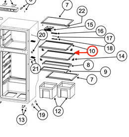 Norcold Upper Refrigerator Shelf 640172 (fits the N10DC models)