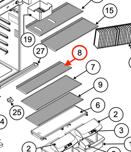 Norcold Top Wire Shelf 636688 (fits the 2118 models)