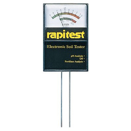 Knowing what your pH is is the first step toward fixing your soil for the plants you want to grow. Try this Rapitest electronic soil tester. (#1860)