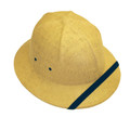 Protect yourself from the sun with this trendy straw safari pith helmet in tan.