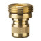 Using watering nozzles will be easier when you use these Nelson garden hose quick connectors in brass (#50335)