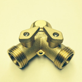 With a lifetime warranty, you can water two places at once with the Dramm brass twin shut-off valve.