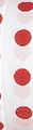 White and red polka dot flagging tape that's great for all seasons.
