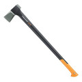 36-inch super splitting axe with a yellow handle for wood splitting.