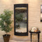 Pacifica Waters Wall Fountain with Textured Black Frame and Silver Mirror Water Panel