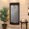 Pacifica Waters Wall Fountain with Black Frame and Black Featherstone