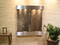 Aspen Falls Wall Fountain with Stainless Steel Frame and Green Slate