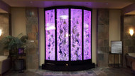 Water Gallery custom bubble wall installed on a curve
