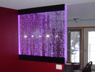Water Gallery Bubble Wall with Vertical Baffles Installed on a Half  Wall