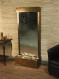 Harmony River Floor Fountain with Rustic Copper Trim and Silver Mirror