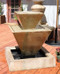 Gist Decor Double Oblique Outdoor Stone Fountain Shown in Sierra finish
