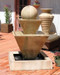 Gist Decor double oblique with ball outdoor stone fountain
