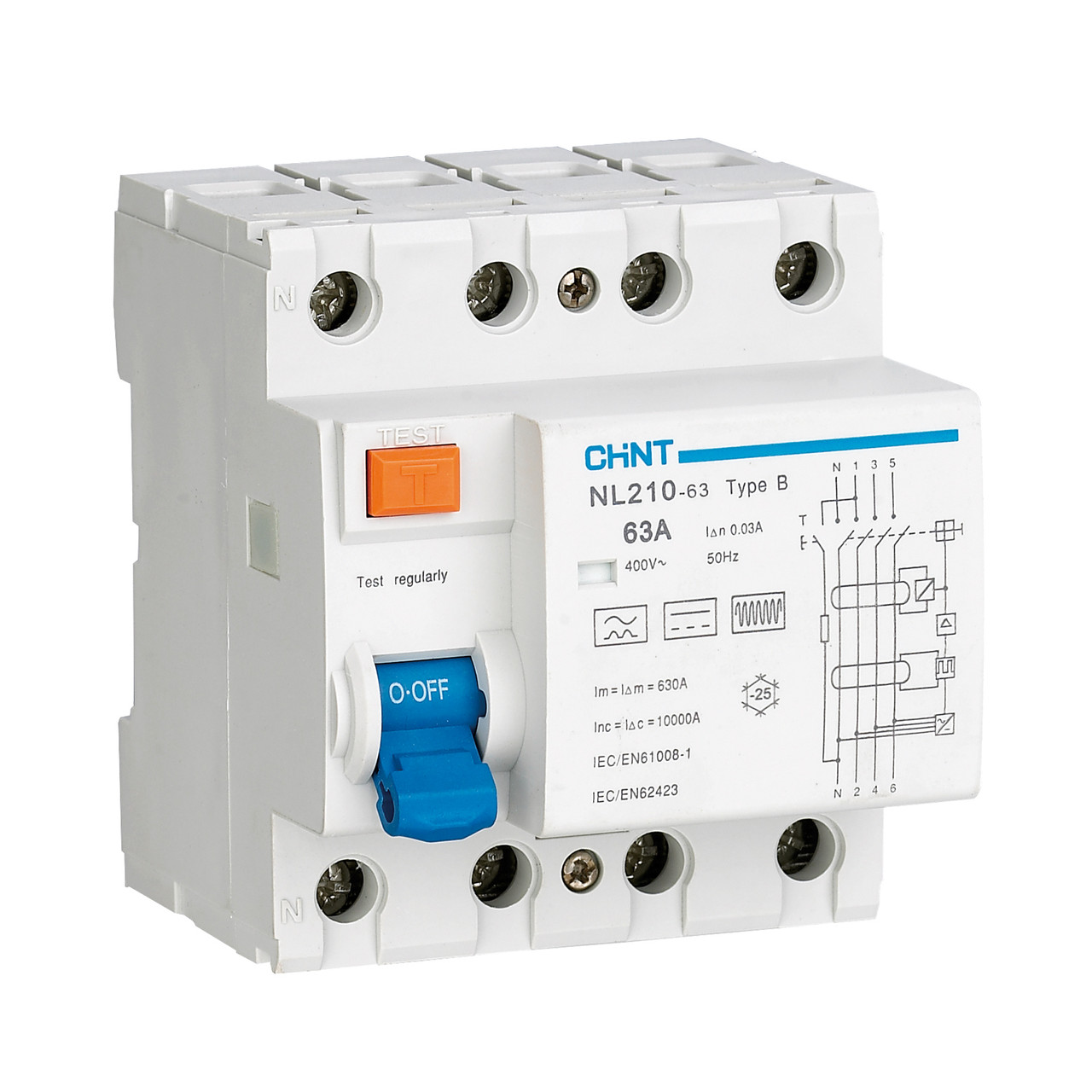 Type-B RCD 3P+N (Chint NL210-63-463/30) - Shop ...