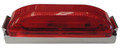 Rectangular Red LED Marker Light with Chrome Bracket