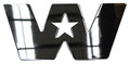 Chrome Bolt-On Western Star Cut Out Small