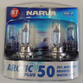 Narva Arctic Blue H7 55 Watt Halogen Globe 12 Volt - Pair