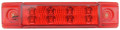 Rectangular Red Dual Function Spyder LED Light with Red Lens 12 Volt 