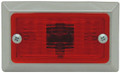 Rectangular Red Marker Light with Chrome Rim 12 Volt