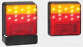 100 Series LED Combination Light Stop/Tail/Indicator with Licence Plate Lamp 12 Volt - Pair