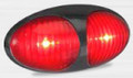 37 Series Red LED Plug-On Marker Light with Black Bezel