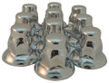33mm Chrome Flat Top Nut Cover with Wide Flare - Pack of 10