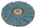 Zephyr Blue/White Show Shine Final Finish Airway Buffing Wheel - 10 inch