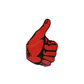 Sticker Thumbs Up Red Left 