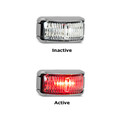 42 Series Red LED Marker Light with Clear Lens - Chrome Base